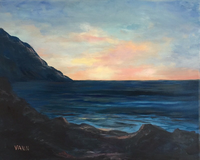NEW ORIGINAL ART! OIL ON CANVAS PAINTING BY GINA VANN 16in x 20in UNFRAMED
