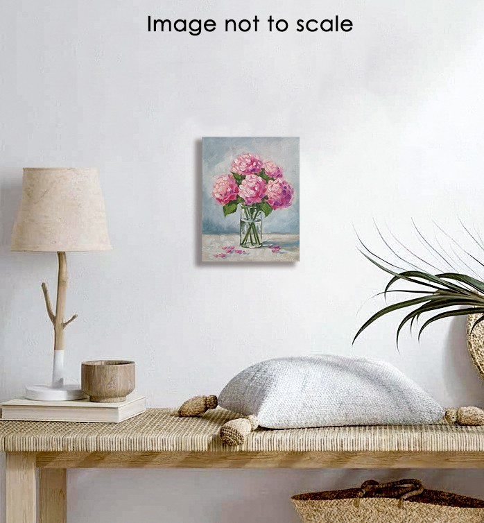 Pink Hydrangeas ORIGINAL Oil Painting Flowers in Vase Fine Art 8"x10" gallery