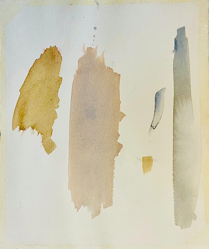 Original 2008 Signed Duggan Watercolor Autumn Tree Landscape Deckle Edge Paper gallery