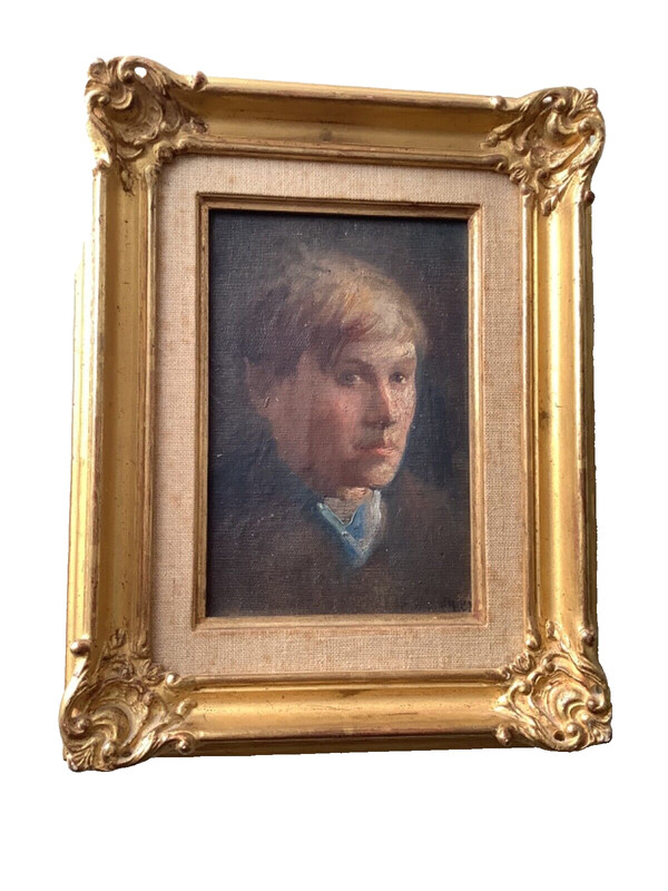 Edward HOPPER ? Self-Portrait Man Oil Canvas Painting C1906 gallery