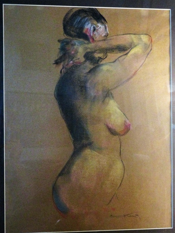 RARE, LARGE FRAMED ORIGINAL PASTEL, WOMAN, EMIL KOSA JR.,1903 - 1968 gallery