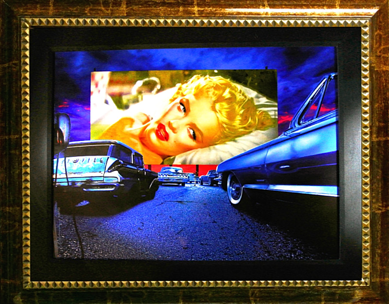 Adam Scott Rote-"Drive in Daze (Marilyn Monroe)"-Framed Ltd Ed Giclee/Aluminum