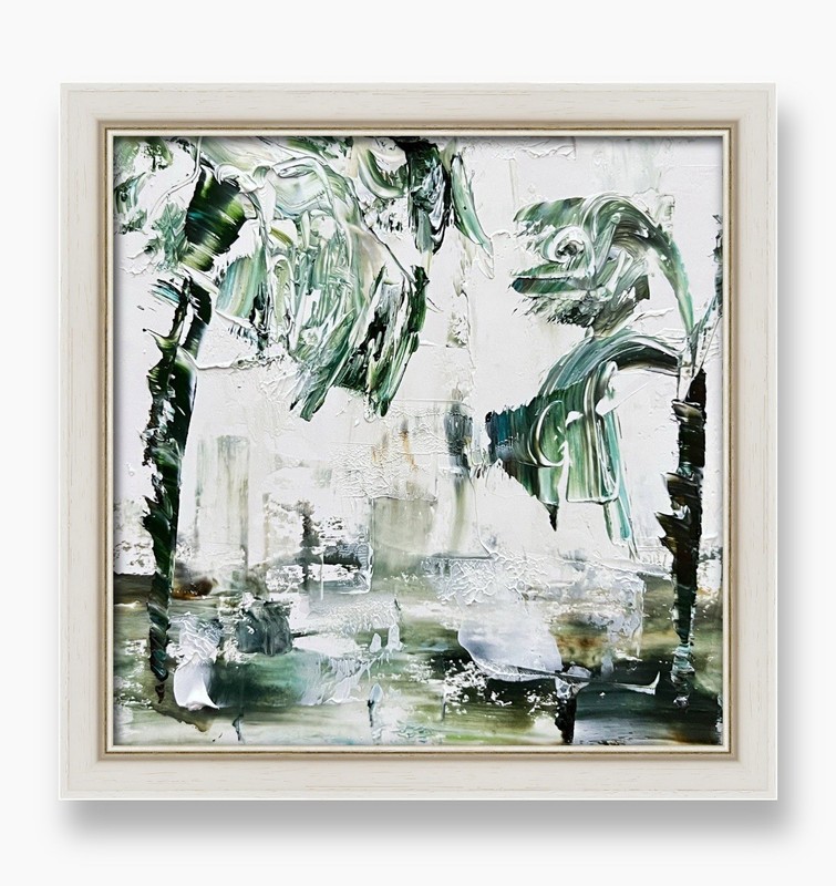 Australian Island Palms Artwork — Green Abstract Painting for Relaxing Interiors gallery