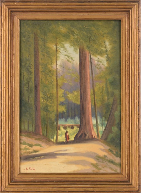 Ohlone Mother and Child Walking Through the Santa Cruz Redwoods – Anton Dahl