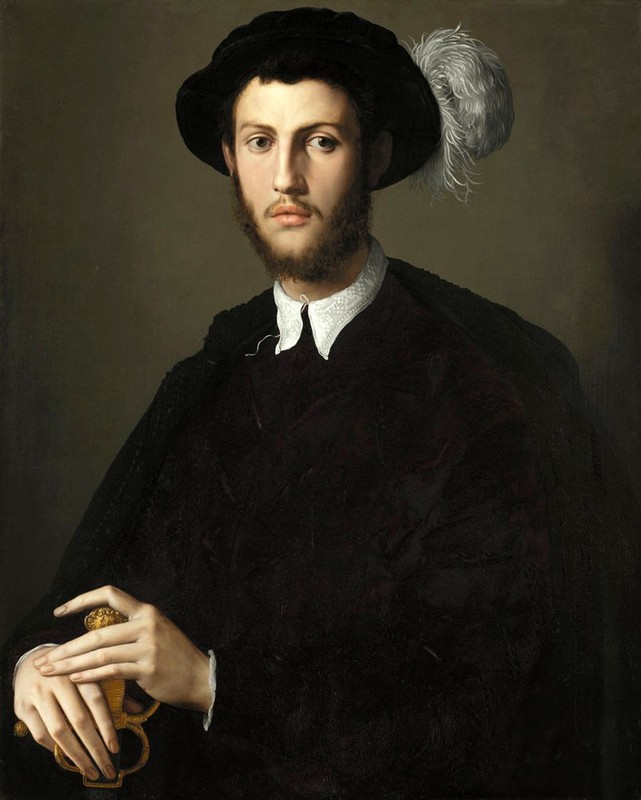 Oil Painting repro Agnolo Bronzino – portrait of a young man
