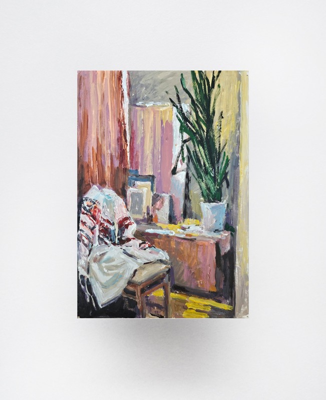 Oil painting The Room Ukrainian painter canvas Unframed original still life