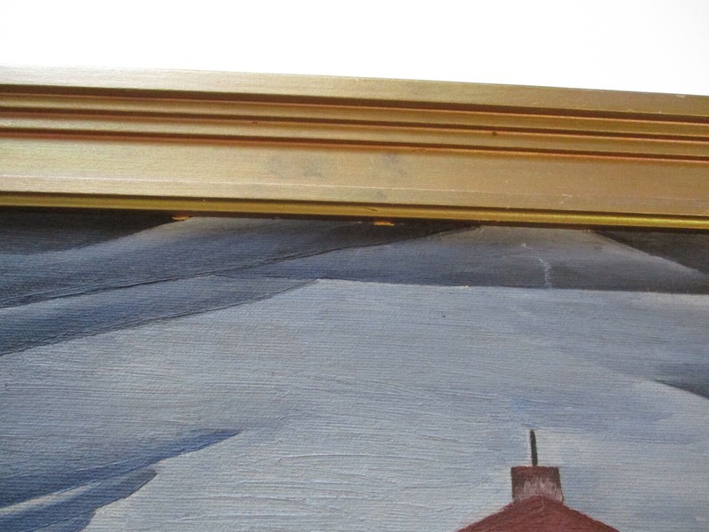 AMERICAN WPA ERA PAINTING ANTIQUE LIGHTHOUSE LANDSCAPE EXPRESSIONISM MODERNISM gallery