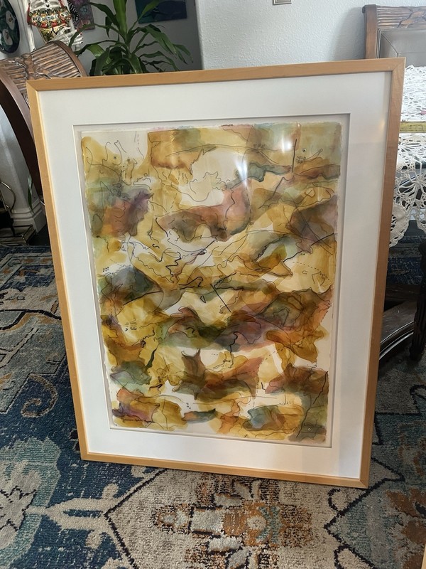 Maureen Sylvia Lighthall “ My Journey” Painting 31×40 Framed Watercolor