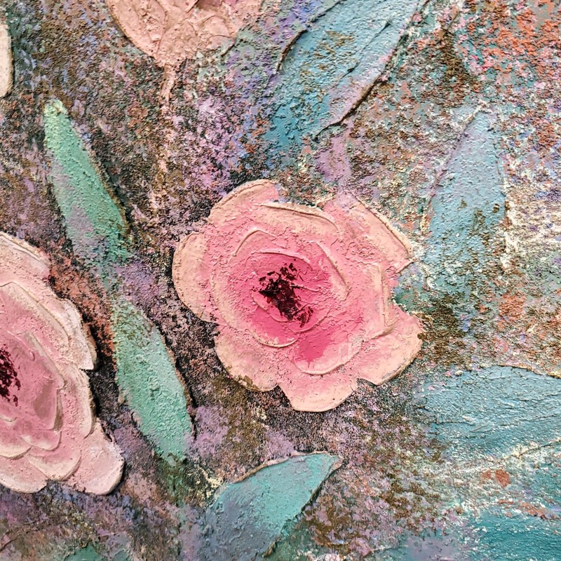 1960's Signed Lee Reynolds Oil on Canvas Original Painting - Bouquet of Flowers gallery