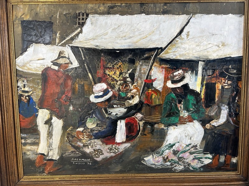 Signed Original Oil Painting By Peruvian Master Amilcar Salomon Zorrilla Cusco gallery