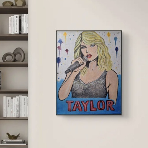 Original Modern 8×10 Taylor Swift Minimalism Painting stretched Canvas