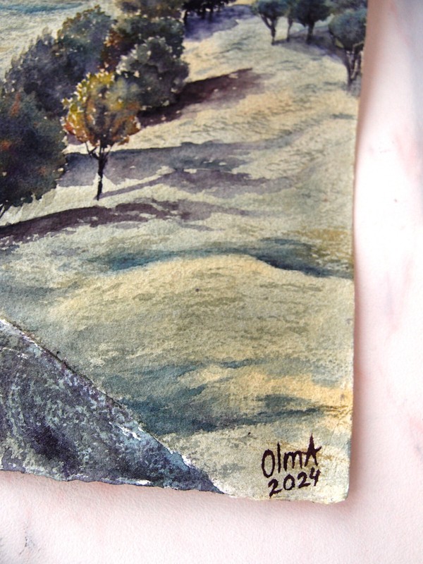 Original Art Watercolor Painting Mountains Landscape Decor Gift Ukrainian Artist gallery