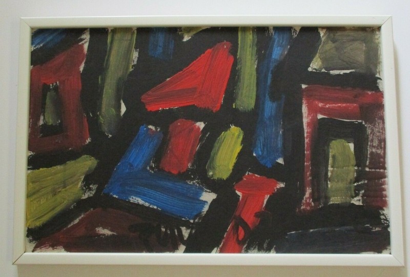 MIKLOS NEMETH ORIGINAL PAINTING BUDAPEST HUNGARIAN ABSTRACT EXPRESSIONIST