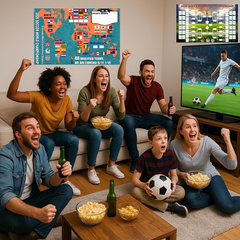 World Cup 2026 Schedule Poster&Final Round 24"L x 24"W, 23.6"L x 16.5"W gallery
