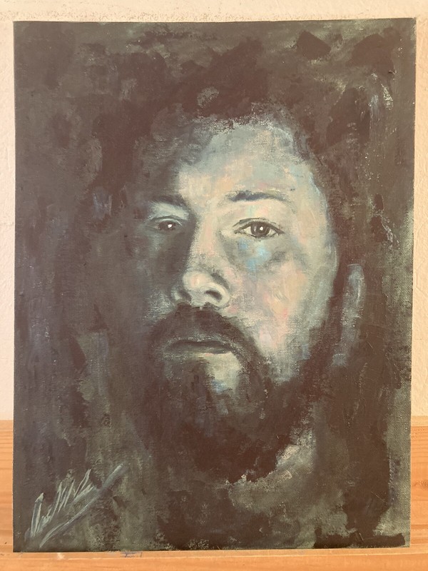 “In Darkness” Portrait Study Original Oil Painting Art By Daniel W Green gallery