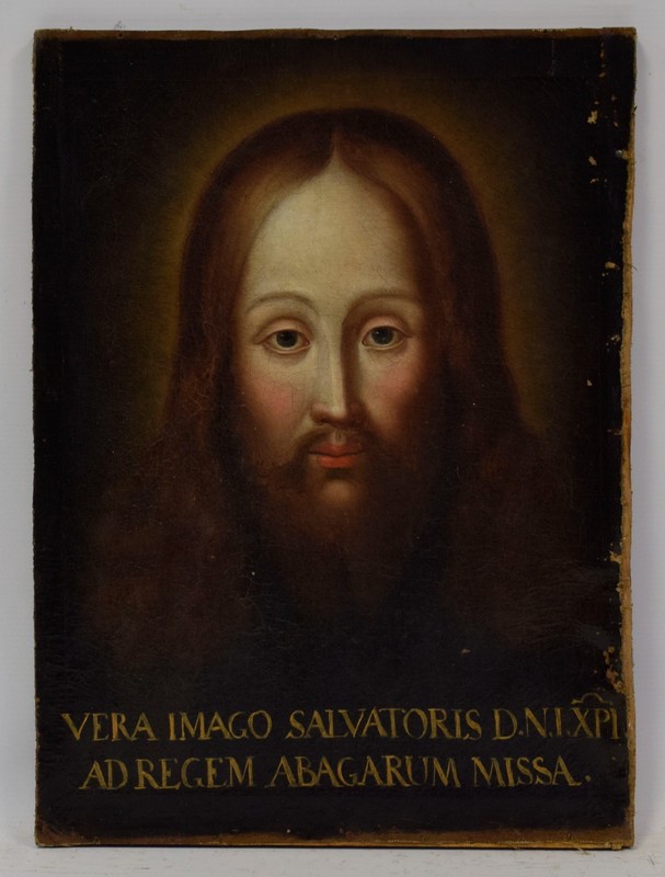 17th/18th Century. Antique Painting «The True Face of the Saviour», Oil.