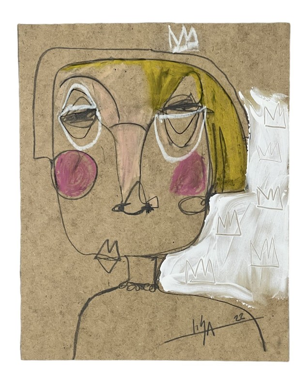 PAINTING ACRYLIC/GRAPHITE/OIL PASTEL ON FIBERBOARD 8”x10” CUBAN ART by LISA.