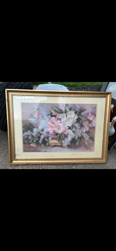 Listed Artist Ruth Baderian (1927 -2010) Signed Print with Applied Paint Artwork