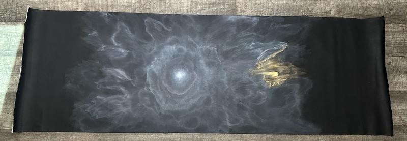 Large Acrylic Space Painting Depicting The Universes Start. Artist Still Unknown