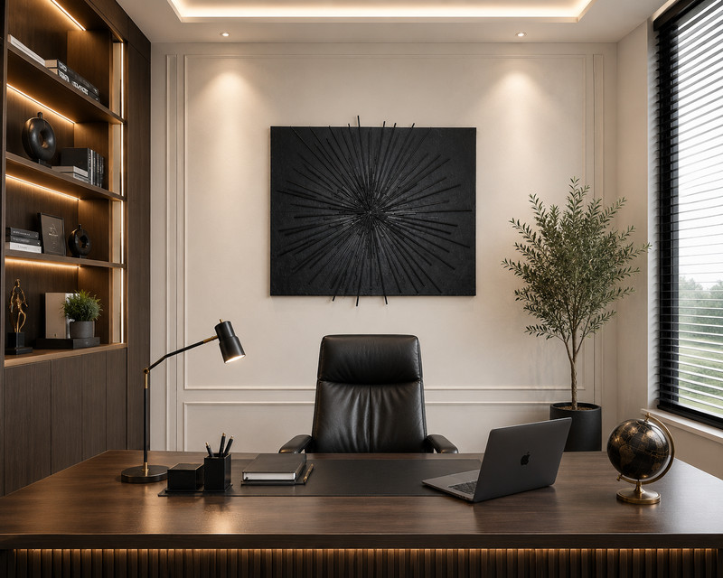 Handcrafted relief artwork