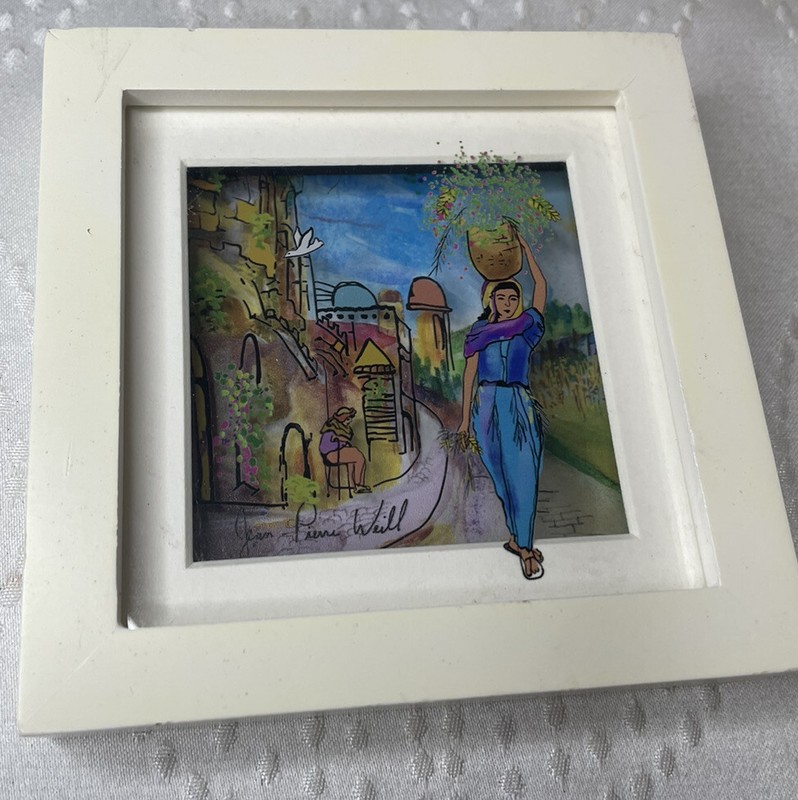 Jean Pierre Weill 3D Painting on Glass Mini 4.25″ «Ruth» Vitreography Retired