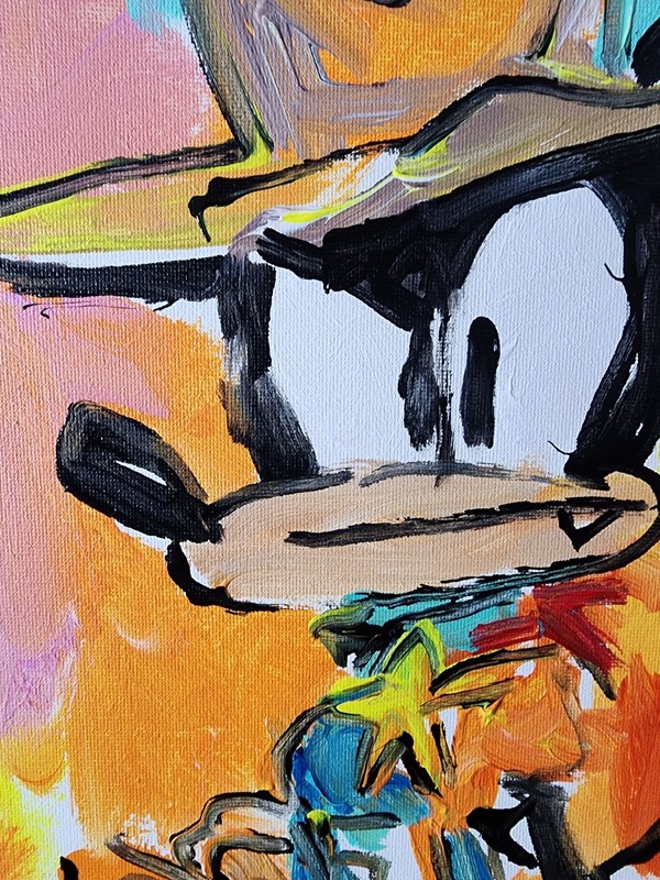 Aleph Original Mickey Mouse 14x11 Abstract Pop Art Wall Art Painting Canvas gallery