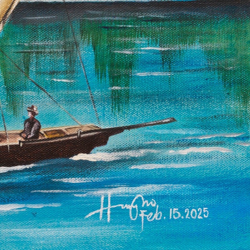Original Vietnam Heritage Art – Phan Thiết Water Tower Painting – 20x16 Acrylic gallery