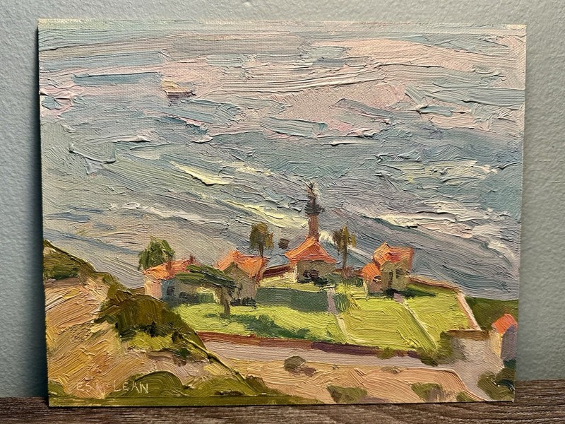 Eric S. McLean – Oil On Board Plein Air Painting 8×10 – Cabrillo Lighthouse