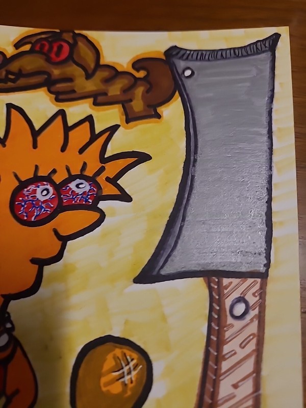 Original Painting Lisa Simpson Dogs For Dinner Amputee Low Brow Knife Turkey Leg gallery