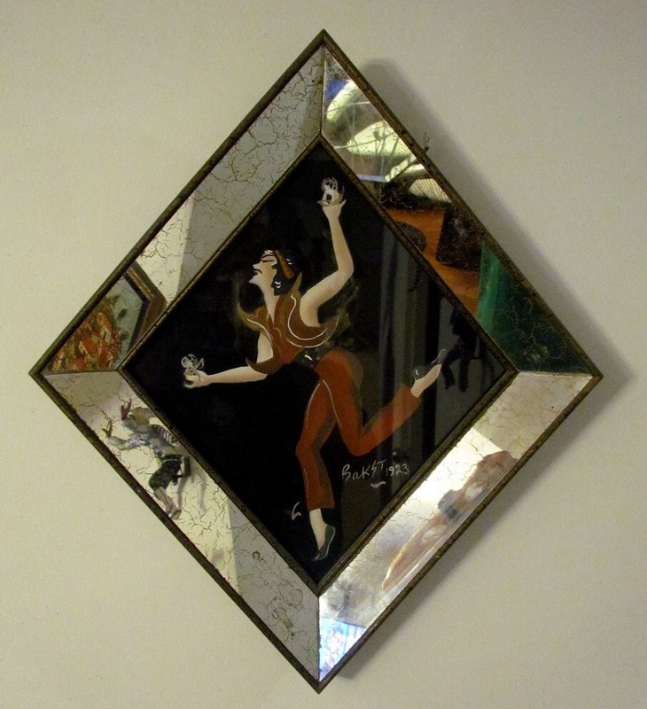 OIL PAINTING CRAYON DRAWING CARDBOARD LEON BAKST RUSSIAN