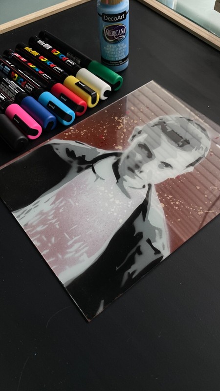 Stranger Things Eleven (11) Spray Painted on GLASS | Framed