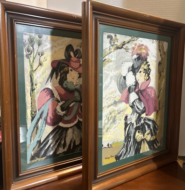 Margo Alexander Framed Paintings , Set Of 2