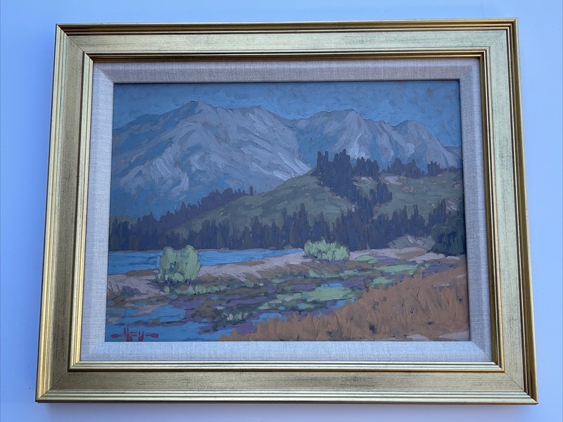 CALIFORNIA REY MATTHEW REYNOLDS PLEIN AIR FAMOUS PAINTING LISTED OIL LANDSCAPE
