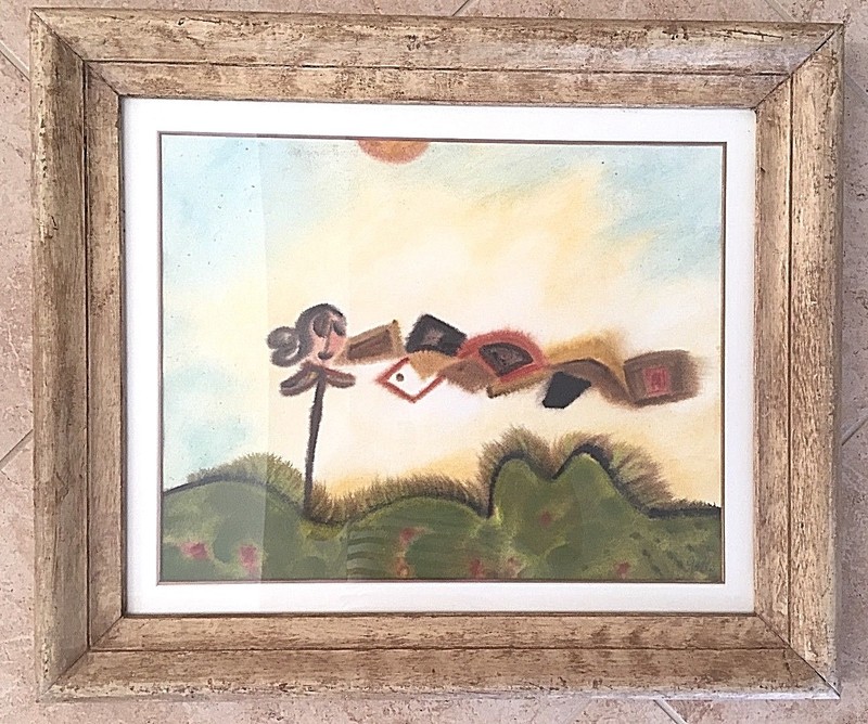 Rita Galle Pastel on Paper French Artist signed W/date 22″ x 25 3/4″