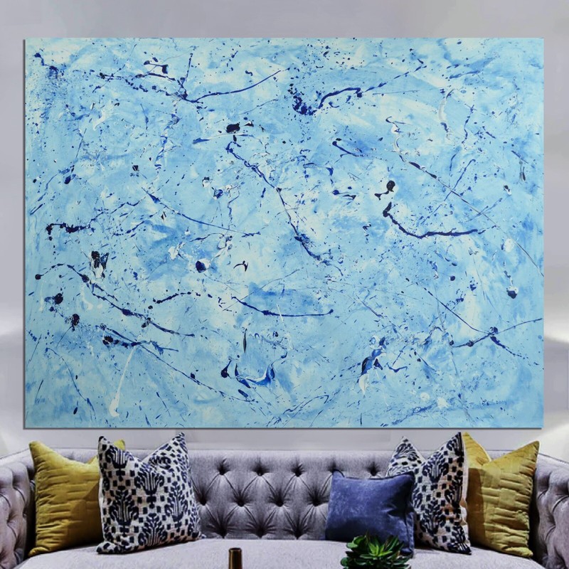 Jackson Pollock ￼style Professional Painting 84”X62” (7 Foot) Abstract Modern XL gallery