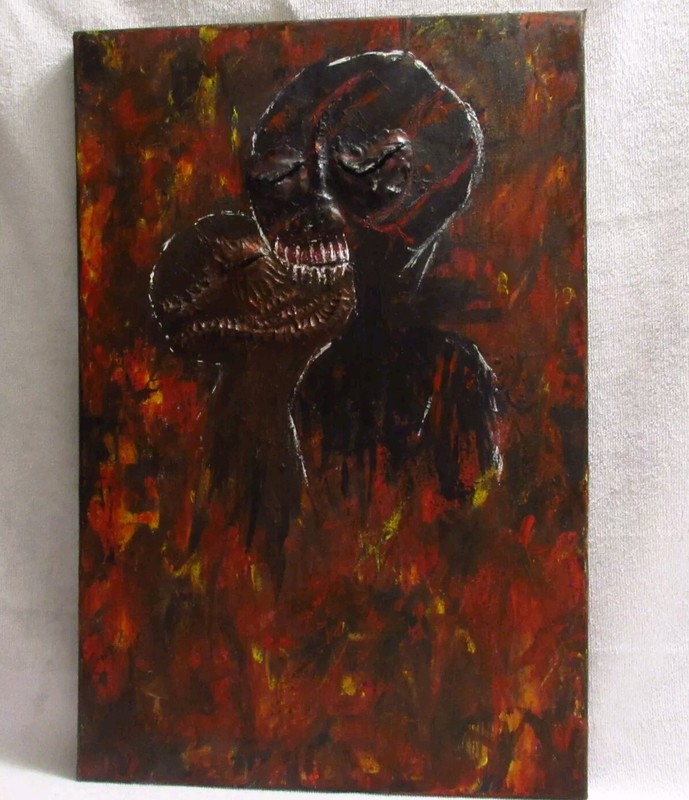 Acrylic Figure Couple Painting