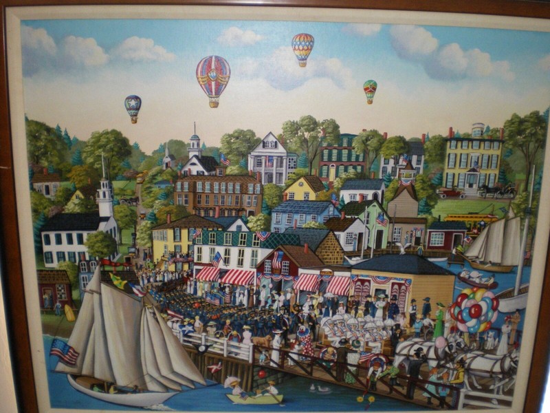 Cissy Buchanan Acrylic Masonite 4th of July Celebration Kennebunk Port Maine gallery