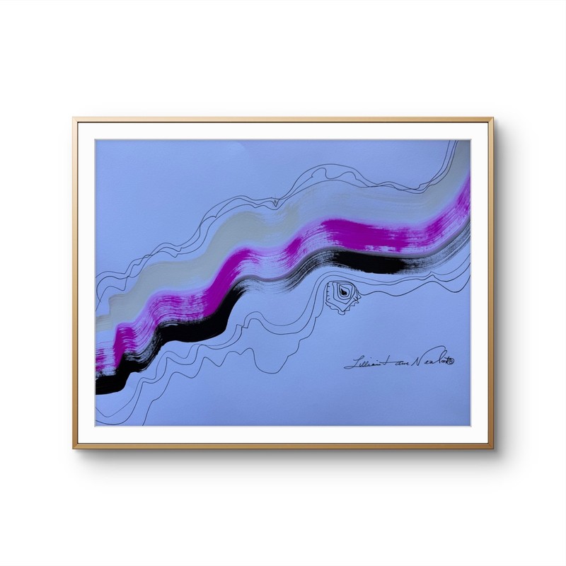 14″x11″ Wavy Abstract Paper Original Art Design Home Art