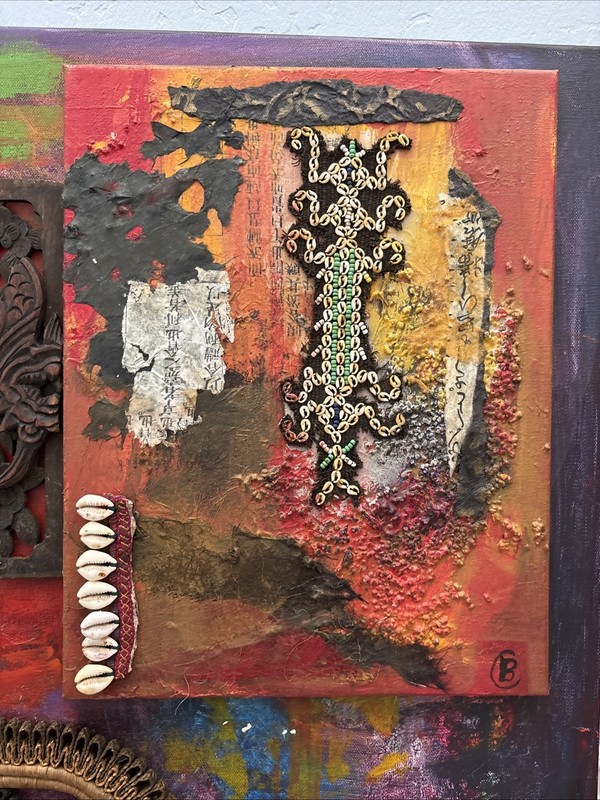 Barbara Chapman Mixed Media Art Original Painting - Artist Signed 24” x 24” gallery