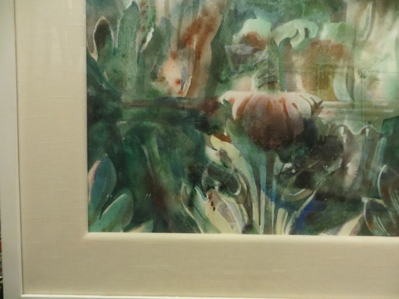 CHARLES SCHIMDT Huge Beauty! 'Temple of Jupiter' gouache on paper 48"x38" gallery