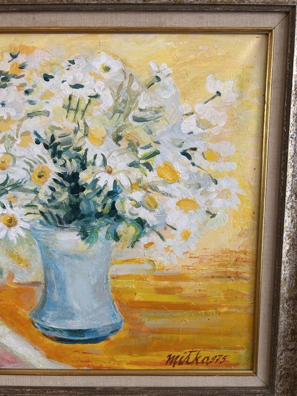 Dimiter Hristoff “Mitko” 1975 Bulgarian Turkish Signed Oil On Canvas Still Life gallery