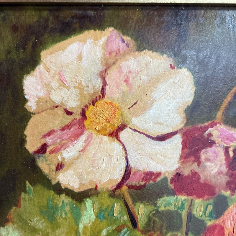 D. H. Berger Original Still Life Painting In Original Frame - Flowers In A Vase gallery