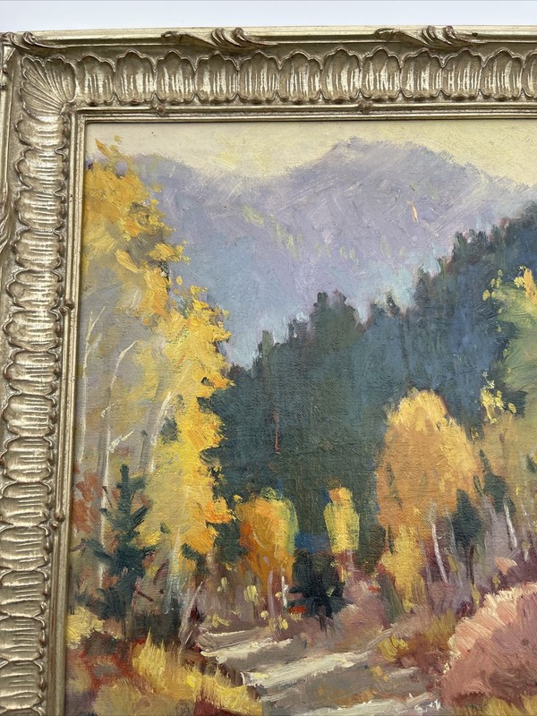 Listed Artist Landscape Painting Silvio Silvestri MASTERFUL Impressionist 14" gallery