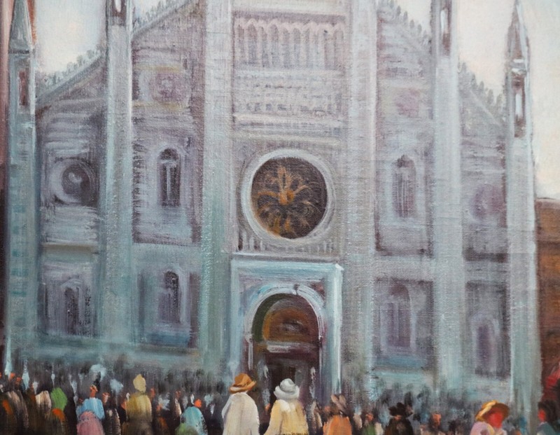 Oil painting on canvas "The Cathedral of Monza" by Francesco Grassi gallery
