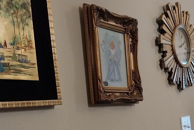 Gold Frame Oil On Canvas "Magic Kitten" Victorian Girl Cat Maud Humphrey Bogart  gallery