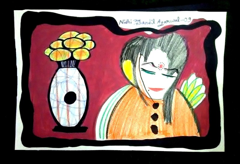 Contemporary Handmade Painting Md & Sd By World Fame Artt. Nidhi Bandil Agarwal