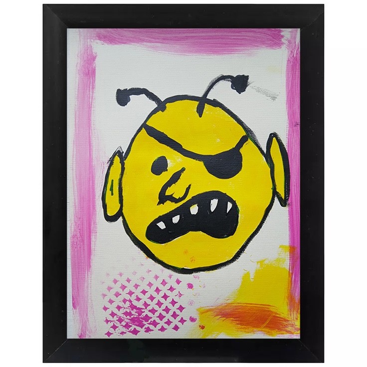 Abstract Expressionism 9 x 12 Bad Eye Colorful Painting Modern Street Art gallery