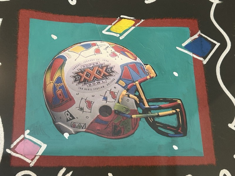 Original Peter Max Painting Dallas Cowboys Super Bowl XXX 1996 Football gallery