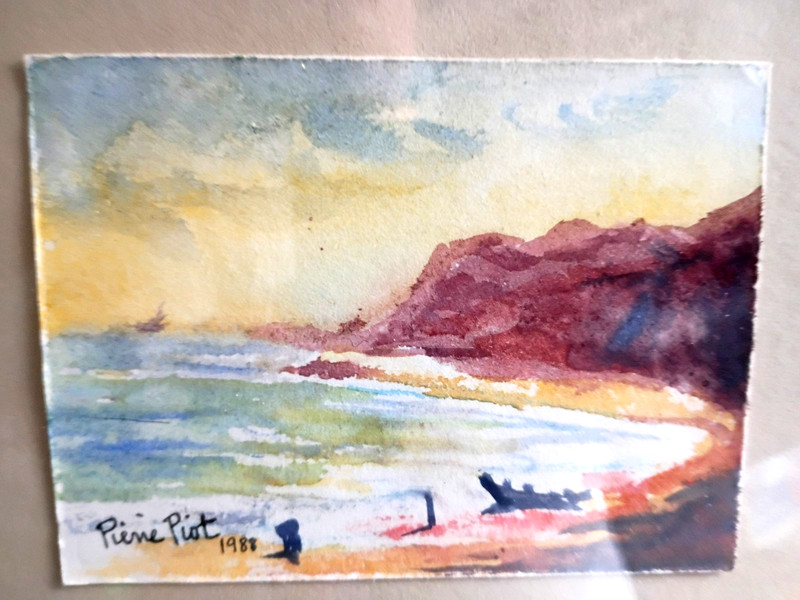 PIERRE PIOT 14 1988 ORIGINAL PICTURE PRINT PAINTING 13″ x 13 3/4″
