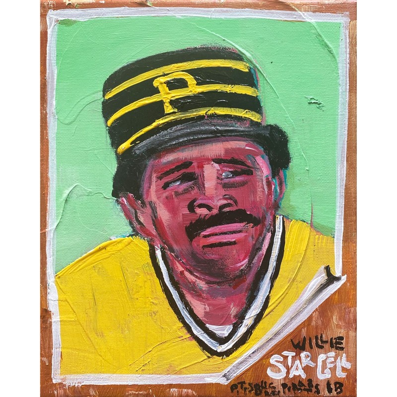 Willie Stargell – Acrylic on Canvas 8x10in @elsantosworld Sergio Santos